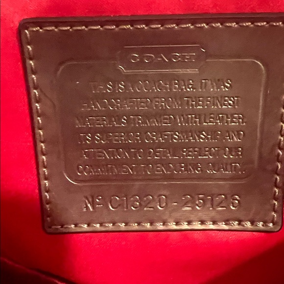 Coach Dot and Stripe Tote - Brown and Red - Picture 3 of 8